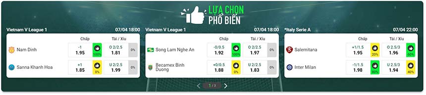 Kèo bóng đá trực tuyến V9bet