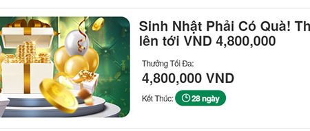 Mừng sinh nhật thành viên nhận ngay 4tr8 cùng V9bet