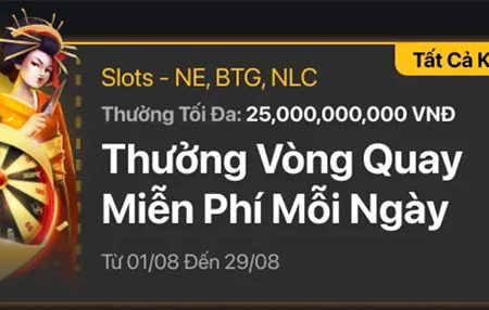 Thưởng vòng quay miễn phí mỗi ngày tại nhà cái V9bet  